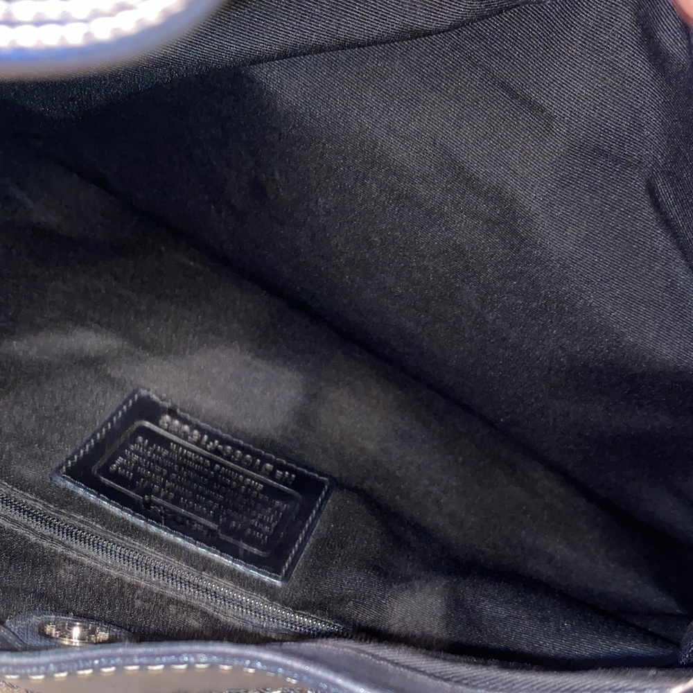 Coach Black and Tan Patterned Hobo Bag. - Picture 9 of 12